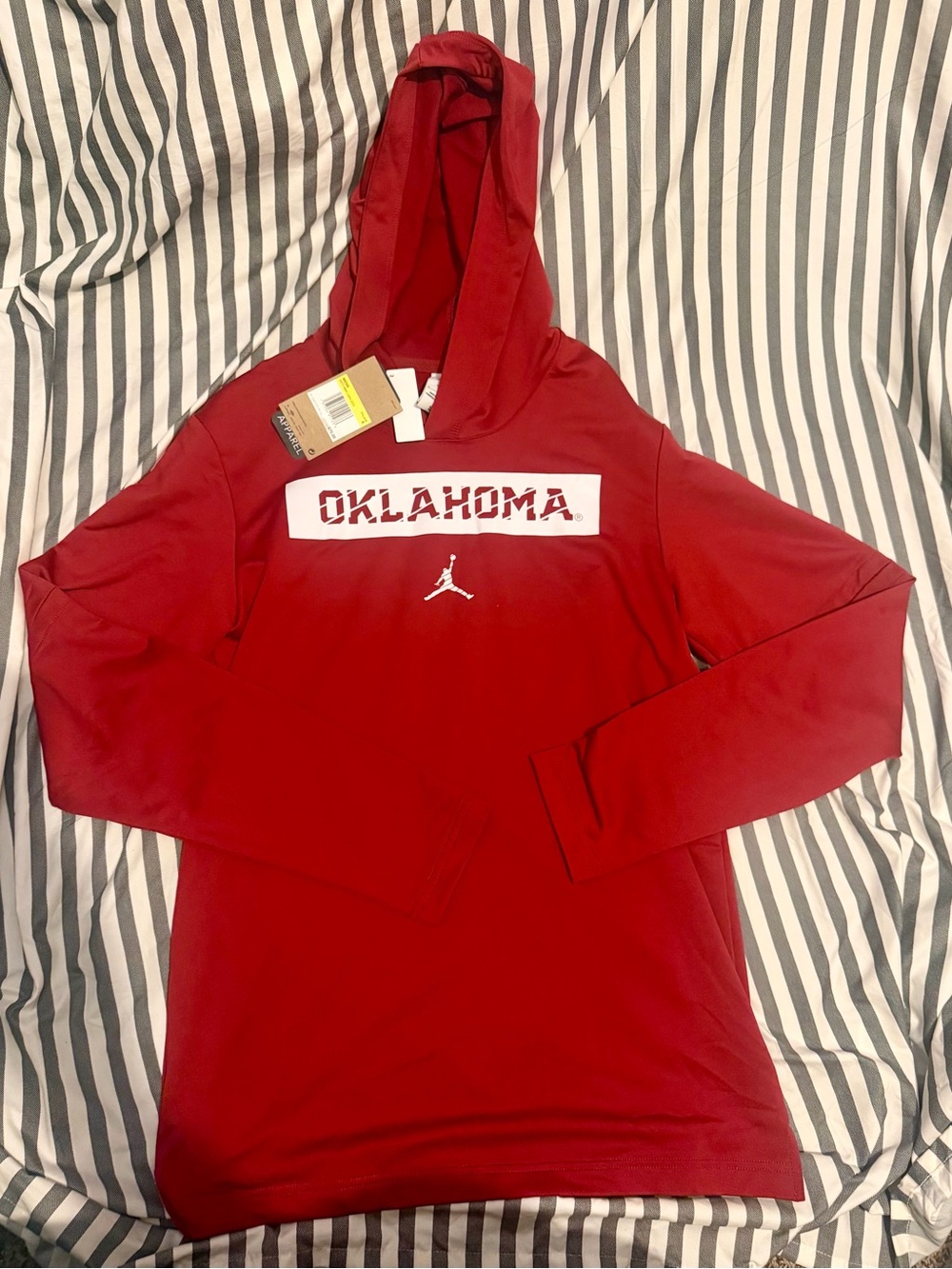 Jordan Red Oklahoma Hooded Performance Sweatshirt